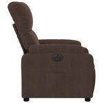 vidaXL Fauteuil inclinable électrique marron tissu microfibre