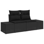 vidaXL Ensemble de Canapé de Jardin de 6 Pièces avec Coussins Beige Rattan