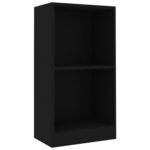Vidaxl bibliothèque noir 40 x 24 x 75 cm aggloméré