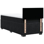 vidaXL Sommier à lattes de lit avec matelas noir simple velours