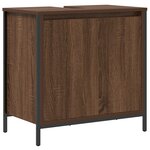 vidaXL Ensemble de meubles de salle de bain 5 pièces Chêne marron Bois d'ingénierie