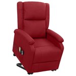 Vidaxl fauteuil releveur inclinable de massage bordeaux tissu