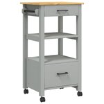 vidaXL Chariot de cuisine MONZA 48x40x90 cm bois massif de pin