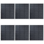 vidaXL Kit de bacs de stockage avec panneaux muraux 96 Pièces Bleu