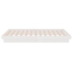 vidaXL Cadre de lit Blanc Bois massif 75x190 cm Petit simple