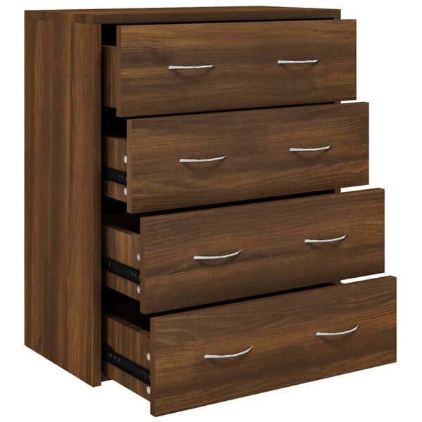 vidaXL Buffet avec 4 tiroirs 60x30 5x71 cm Chêne marron
