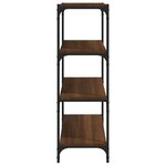 vidaXL Bibliothèque Chêne brun 60x33x100 cm Bois d'ingénierie et acier