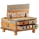 vidaXL Table basse Bois de récupération 70 x 70 x 38 cm