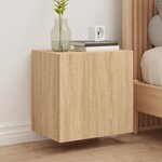 vidaXL Meubles TV muraux 2 Pièces chêne sonoma 40 5x30x40 cm
