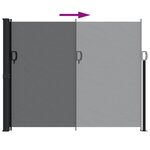 vidaXL Auvent latéral rétractable noir 160x500 cm