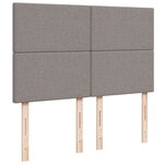 vidaXL Sommier à lattes de lit avec matelas Taupe 140x200 cm Tissu
