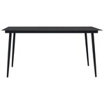 vidaXL Ensemble à manger d'extérieur 9 Pièces Rotin PVC Noir