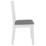 vidaXL Chaises à manger avec coussins lot de 2 blanc bois solide