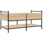 vidaXL Table basse chêne sonoma 99x50x50 cm bois d'ingénierie