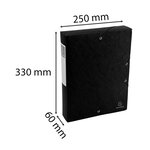 Boite De Classement Exabox Dos 60mm Carte Lustrée Scotten - A4 - Noir - X 10 - Exacompta