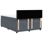 vidaXL Sommier à lattes de lit et matelas Gris foncé 140x200cm Velours