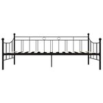vidaXL Cadre de lit de repos Noir Métal 90 x 200 cm