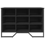 vidaXL Armoire à chaussures noir 90x38x61 5 cm bois d'ingénierie