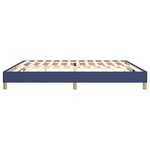 vidaXL Cadre de lit sans matelas bleu 200x200 cm tissu