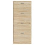 vidaXL Armoire à chaussures Chêne 59x17x150 cm Bois d'ingénierie