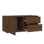 vidaXL Meuble TV Chêne marron 80x34x36 cm Bois d'ingénierie