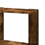 vidaXL Bibliothèque d'angle à 3 niveaux chêne fumé bois d'ingénierie