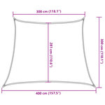 vidaXL Voile d'ombrage 160 g/m² Marron 3/4x3 m PEHD