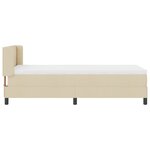 Lit à ressorts vidaXL avec matelas crème 90x200 cm en tissu