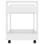 vidaXL Chariot de bureau Blanc 60x45x60 cm Bois d'ingénierie