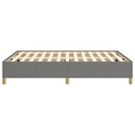 vidaXL Cadre de lit sans matelas gris foncé 140x190 cm tissu