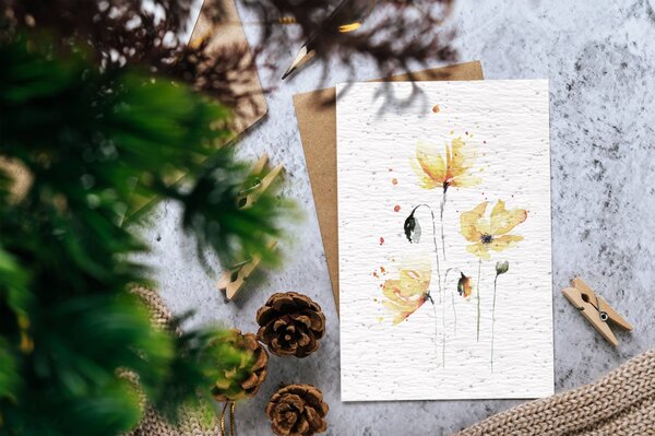 Carte à planter coquelicot