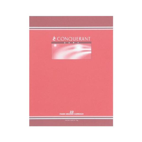 Cahier d'écriture 17x22 cm 70g 32 pages SEYES 3mm CONQUÉRANT SEPT