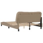 vidaXL Cadre de lit sans matelas cappuccino 120x200 cm similicuir