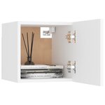 vidaXL Meuble TV mural Blanc 30 5x30x30 cm