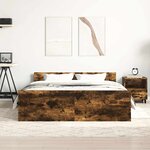 vidaXL Cadre de lit sans matelas chêne fumé 120x200 cm