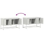 vidaXL Meuble TV blanc 100 5x39x60 5 cm acier