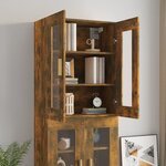 vidaXL Armoire murale suspendue Chêne fumé 69 5x34x90 cm