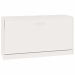 vidaXL Banc à chaussures Blanc brillant 80x24x45 cm Bois d'ingénierie