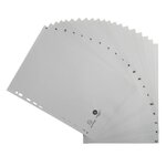 Intercalaires Imprimés Alphabétiques Pp Recyclé Gris A-z (alphabet Allemand) - 20 Positions - A4 - Gris - X 25 - Exacompta