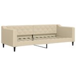 vidaXL Lit de jour avec gigogne sans matelas crème 80x200 cm