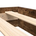 vidaXL Lit avec bibliothèque Chêne Fumé 75x190 cm Bois d'ingénierie