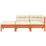 vidaXL Canapé de jardin avec coussins et repose-pied 2 places