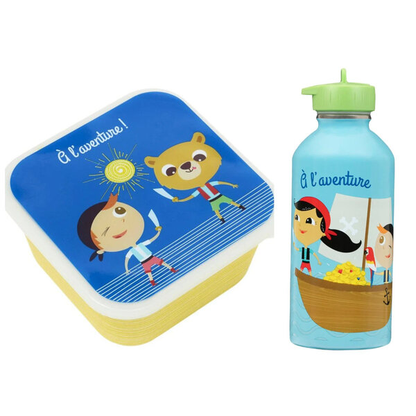 Boîte à goûter + Gourde Enfant - Pirates