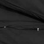 vidaXL Ensemble de housse de couette Noir 200x200 cm Microfibre légère