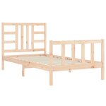 vidaXL Cadre de lit avec tête de lit 90x190 cm bois massif