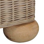 vidaXL Canapé à 2 places avec coussins Rotin naturel