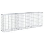 vidaXL Panier gabion avec couvercle 300x50x100 cm fer galvanisé
