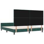 Cadre de lit vidaXL en vert foncé  180x200 cm  velours