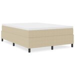 Lit box spring vidaXL Vert clair Gris 140x200 cm Tissu côtelé