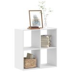 vidaXL Bibliothèque blanc 68 5x32x68 5 cm bois d'ingénierie